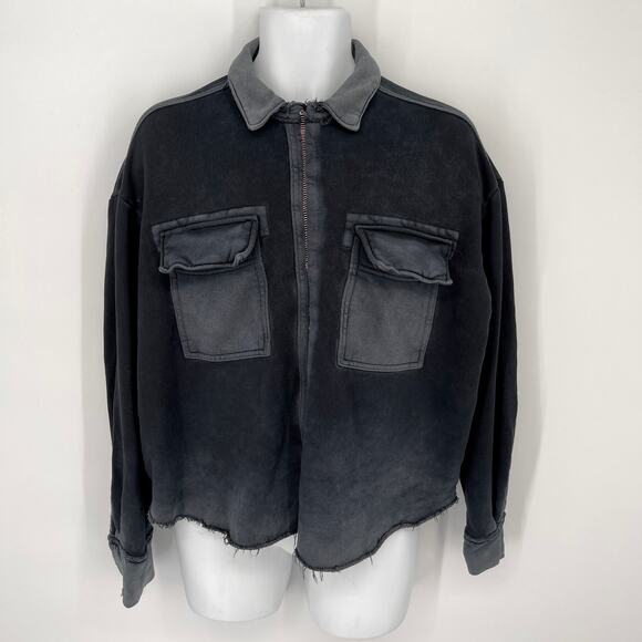 Cotton Citizen Womens NEW Brooklyn Button Down Shirt *FLAW* SZ XS Vintage Black - Picture 1 of 9